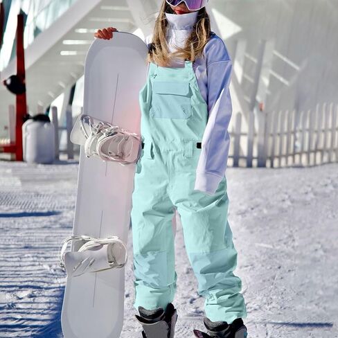 Hvyesh Snow Pibs Women - سراويل ثلجية للسيدات مضاد للماء - أغطية للنساء الشتاء - زرة مريلة التزلج على الجليد/التزلج على الجليد in Kuwait