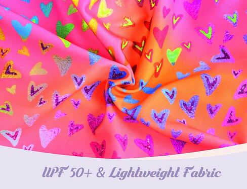 الفتيات السباحة الحجم من 10 إلى 12 سنة قطعة واحدة تجزئة بدلة الاستحمام قوس قزح قلب الصيف فستان الصيف in Kuwait