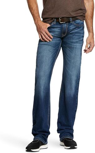 Ariat Male M7 Rocker Stretch Nassau قابل للتكديس مستقيم الساق جان ساميت 35W x 34L in Saudi Arabia