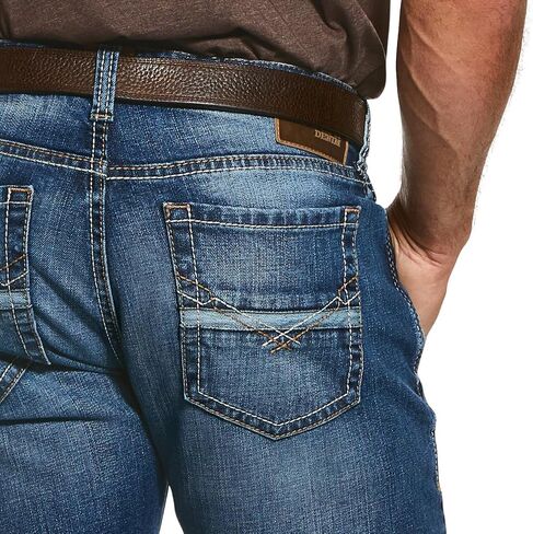 Ariat Male M7 Rocker Stretch Nassau قابل للتكديس مستقيم الساق جان ساميت 35W x 34L in Saudi Arabia