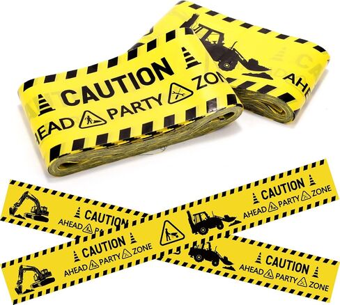2 Rolls Construction Tape ، Party Party Party Tape Party Zone Decorations for Hemored Birthday Supplies in Saudi Arabia