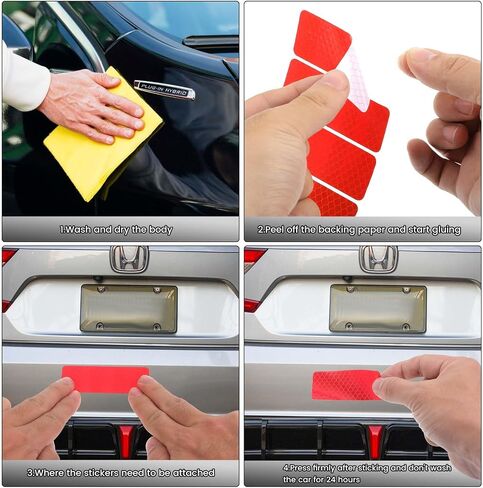 60 Pcs Reflective Stickers, Reflective Tape Outdoor Waterproof Warning Reflective Strips Safety Reflective Tape for Car Bike Mailbox Helmet Trailers (Rectangle and Arrow) in Saudi Arabia