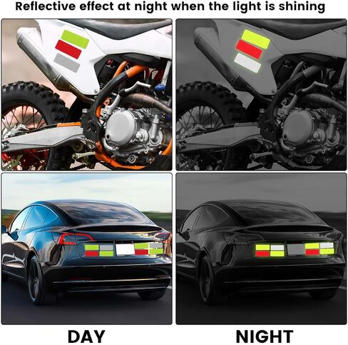 60 Pcs Reflective Stickers, Reflective Tape Outdoor Waterproof Warning Reflective Strips Safety Reflective Tape for Car Bike Mailbox Helmet Trailers (Rectangle and Arrow) in Saudi Arabia