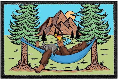 Bigfoot لا يؤمن بك إما | ربط وحلقة نعلق للقبعات ، الجينز ، سترة ، معطف | 2x3 في | عن طريق سحب التصحيح in Kuwait