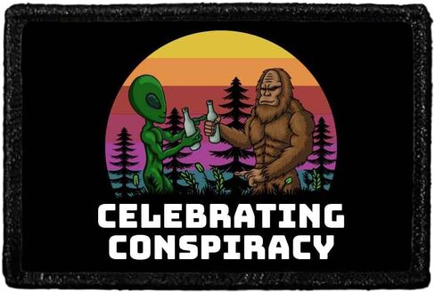 Bigfoot لا يؤمن بك إما | ربط وحلقة نعلق للقبعات ، الجينز ، سترة ، معطف | 2x3 في | عن طريق سحب التصحيح in Kuwait