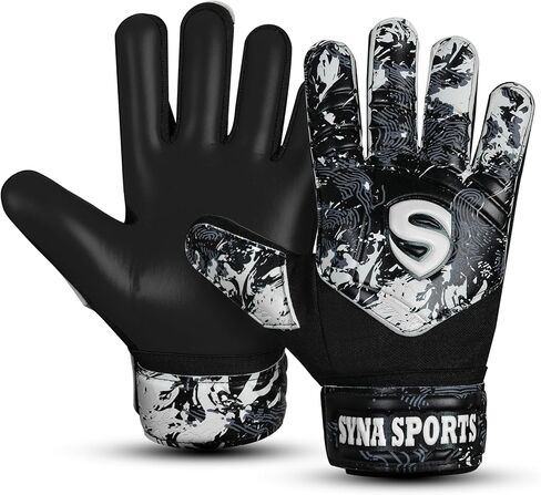 Soccer Goalkeeper Gloves for Kids Boys Youth, Soccer Goalie Gloves 4MM Anti-Slip Resistant Latex Palm Double Wrist Support, All Weather Football Gloves in Kuwait