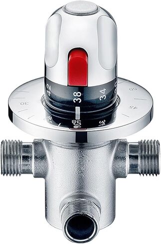 1PCS G 1/2"/DN15 brass automatic thermostatic water mixing valve hidden installation thermostatic valve solar water heater valve in Saudi Arabia