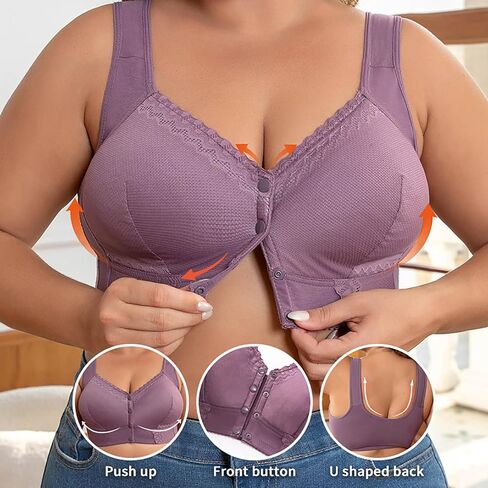 Daisy Bras للنساء الأكبر سنا الإغلاق الأمامي لا يوجد تغطية كاملة underwir in Saudi Arabia