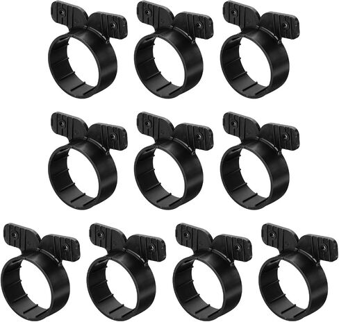 PATIKIL Suspension Pipe Clamps 2 Inch, 10 Pack Butterfly Style Tubing Supports for Pex Copper CPVC Pipe, Black in Saudi Arabia