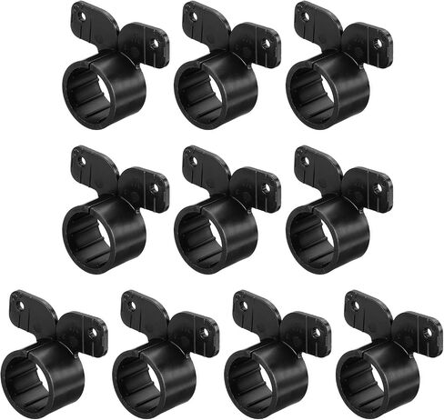 PATIKIL Suspension Pipe Clamps 2 Inch, 10 Pack Butterfly Style Tubing Supports for Pex Copper CPVC Pipe, Black in Saudi Arabia