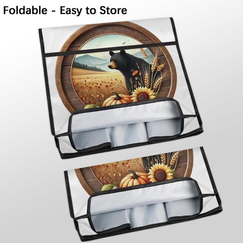 خريف الخريف Fall Farm Bear Bear Mixer Aid Cover متوافق مع 6-8 Quarts غطاء الغبار خلاط مع سستة جيب المطبخ ملحقات خلاطات الخلاطات المطبخ منظم كيس in Kuwait