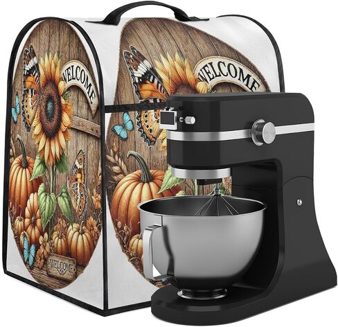 Fall Sunflower Autumn Decor Kitchen Aid Mixer Cover Compatible with 6-8 Quarts Stand Mixer Dust Cover with Zipper Pocket Kitchen Aid Mixer Accessories Kitchen Appliance Organizer Bag in Saudi Arabia