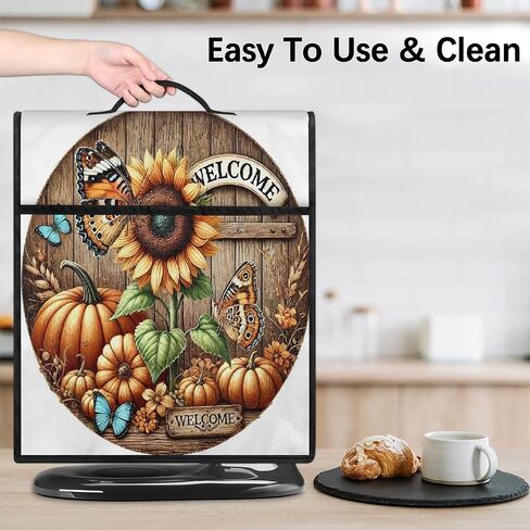 Fall Sunflower Autumn Decor Kitchen Aid Mixer Cover Compatible with 6-8 Quarts Stand Mixer Dust Cover with Zipper Pocket Kitchen Aid Mixer Accessories Kitchen Appliance Organizer Bag in Saudi Arabia