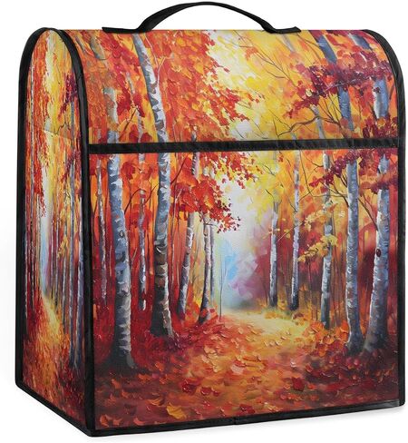 Forest Fall Red Kitchen Aid Mixer Cover Compatible with 6-8 Quarts Stand Mixer Dust Cover with Zipper Pocket Kitchen Aid Mixer Accessories Kitchen Appliance Organizer Bag in Saudi Arabia