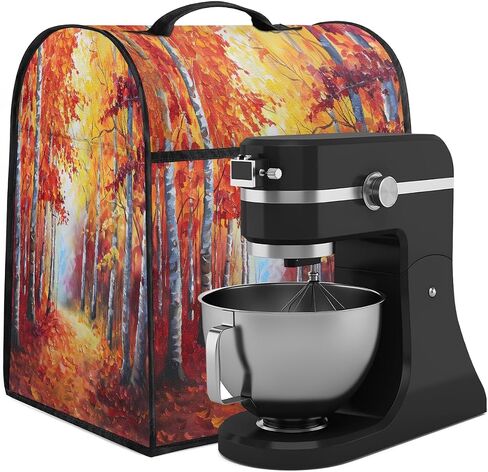 Forest Fall Red Kitchen Aid Mixer Cover Compatible with 6-8 Quarts Stand Mixer Dust Cover with Zipper Pocket Kitchen Aid Mixer Accessories Kitchen Appliance Organizer Bag in Saudi Arabia