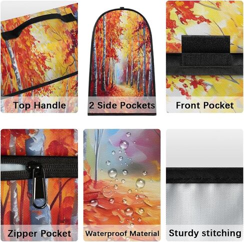 Forest Fall Red Kitchen Aid Mixer Cover Compatible with 6-8 Quarts Stand Mixer Dust Cover with Zipper Pocket Kitchen Aid Mixer Accessories Kitchen Appliance Organizer Bag in Saudi Arabia