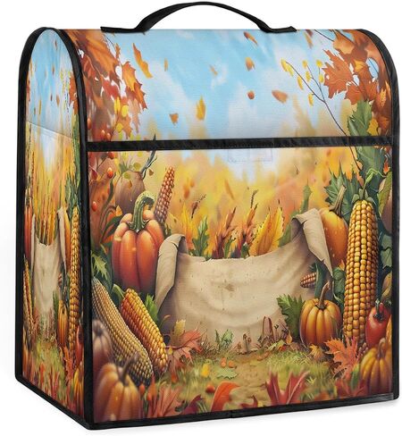 Thanksgiving Autumn Fall Kitchen Aid Mixer Cover Compatible with 6-8 Quarts Stand Mixer Dust Cover with Zipper Pocket Kitchen Aid Mixer Accessories Kitchen Appliance Organizer Bag in Saudi Arabia