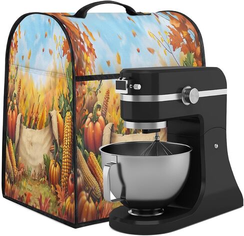 Thanksgiving Autumn Fall Kitchen Aid Mixer Cover Compatible with 6-8 Quarts Stand Mixer Dust Cover with Zipper Pocket Kitchen Aid Mixer Accessories Kitchen Appliance Organizer Bag in Saudi Arabia