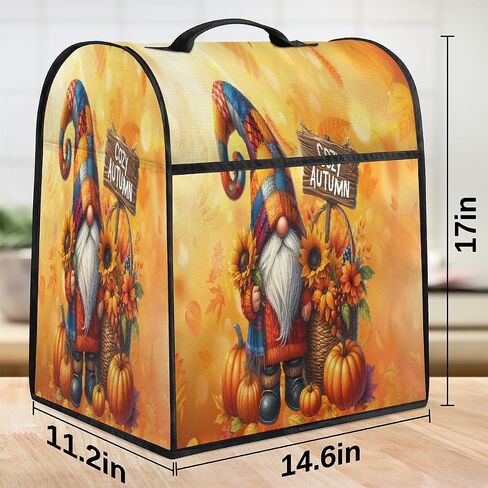 Fall Autumn Gnomes Orange Kitchen Aid Mixer Cover Compatible with 6-8 Quarts Stand Mixer Dust Cover with Zipper Pocket Kitchen Aid Mixer Accessories Kitchen Appliance Organizer Bag in Saudi Arabia