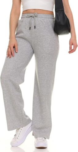 Wide Leg Sweatpants Women – High Waisted Comfy Fleece Baggy Womens Sweatpants, Casual Loose Women Lounge Pants in Kuwait