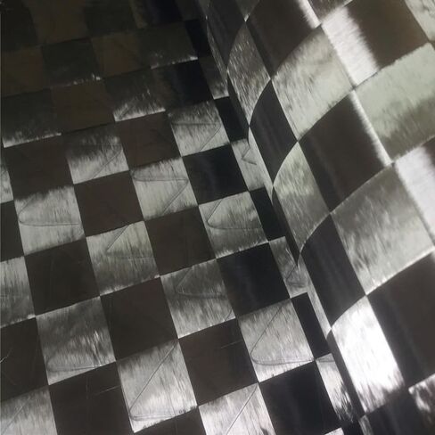 XLJP 1Pc 12K 80gsm 20mm*20mm Stretch Plain Big Plaid Real Carbon Fiber Cloth Carbon Fabric 40""/100cm Width * 50cm/30cm Length (Color : 80g, Size : 100cm x 50cm a Slice) in Saudi Arabia