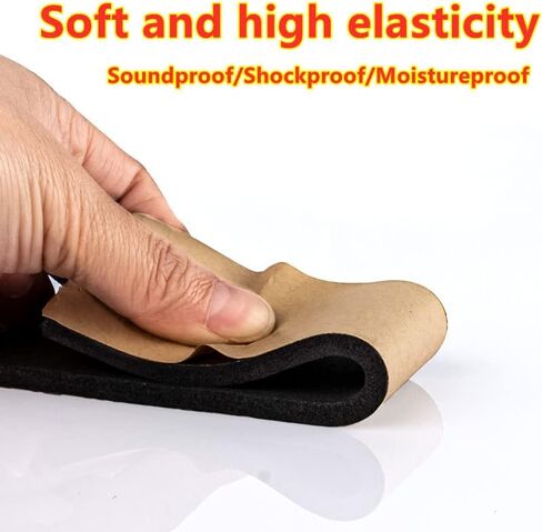 XLJP 10METERS/ROLL EPDM SELF RAFONGE SEAL SEAL SEAL RUBBER FOAM سوداء قوي على الوجه واحد من الحشية المضادة للصوت المضاد للصوت (الحجم: الأسود ، اللون: 2mmx20mmx10m) in Kuwait