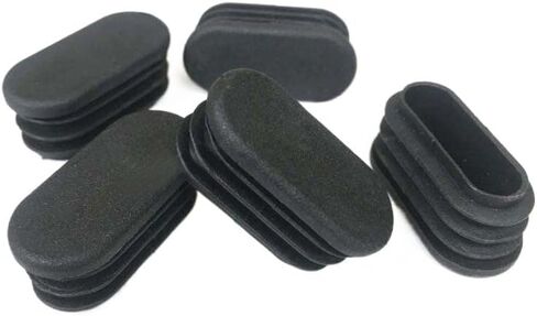 XLJP 20pcs أسود مستطيل بيضاوي مستطيل البلاستيك الطهي الأنبوبي أنبوب أنبوب الأنبوب الإدراج المكونات حماية الأثاث حماية الحشية (اللون: 20 ٪ ، الحجم: 15 × 30 مم) in Saudi Arabia