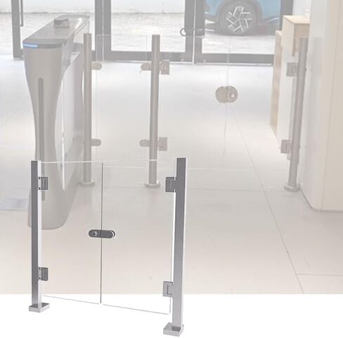 Commercial Safety Door - Supermarket Swing Gate - Acrylic Guardrail for Office & Library - Manual Barricade Fencing (27.6x39.4 in) - Universal Closure Solution for Enhanced Security in Kuwait