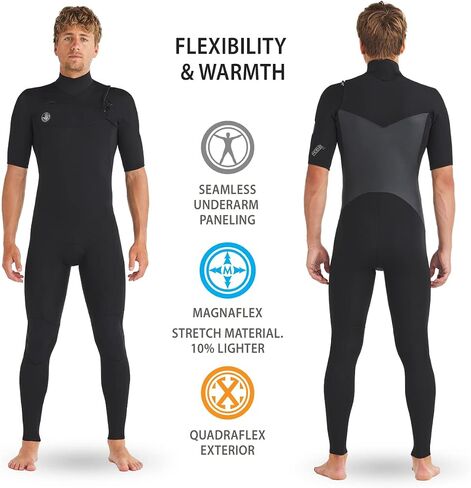 Body Glove Men's Phoenix 2mm Chest-Zip Short Sleeve Full Wetsuit in Saudi Arabia