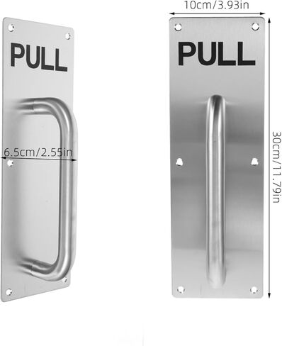 PRETYZOOM Stainless Steel Door Pull Handle Commercial Bathroom Replacement for Fire Exit and Cabinet Doors Elegant Pull Design for Various Applications in Saudi Arabia