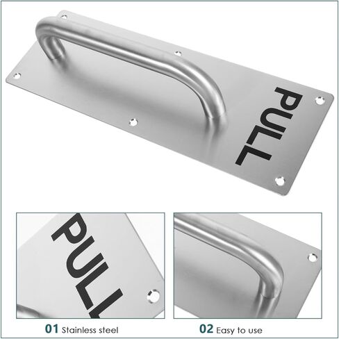PRETYZOOM Stainless Steel Door Pull Handle Commercial Bathroom Replacement for Fire Exit and Cabinet Doors Elegant Pull Design for Various Applications in Saudi Arabia