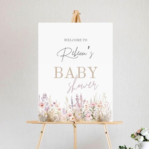 Printed Little Piece of Heaven Baby Shower Welcome Sign, Pink Angel Wings Poster, Heaven Sent Party Entry Board for Girl in Saudi Arabia