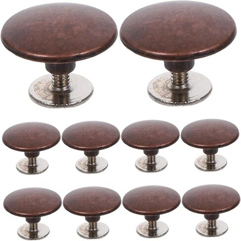 Doitool 10 مجموعات Round Round Antique Antique Alloy With مع مسامير لمشاريع DIY عتيقة الأزرار لأحزمة أحزمة أحزمة الاستبدال in Saudi Arabia