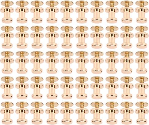 aramox ball head stud stud 50 set 6mm nails studs studs button button buttons for clothing accessories (gold) in Saudi Arabia