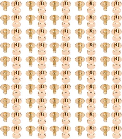 aramox ball head stud stud 50 set 6mm nails studs studs button button buttons for clothing accessories (gold) in Saudi Arabia