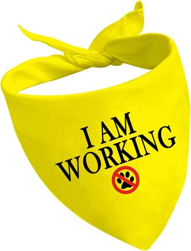 1 Piece Service Dog I Am Working Dog Bandana Dot Not Pet Working Dog Bandana Service Dog Scarf (Am Working D) in Saudi Arabia
