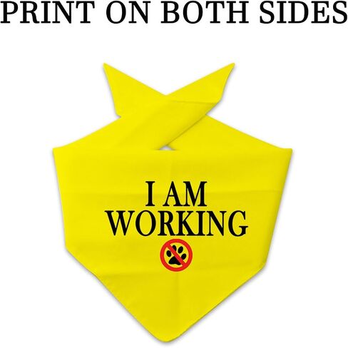 1 Piece Service Dog I Am Working Dog Bandana Dot Not Pet Working Dog Bandana Service Dog Scarf (Am Working D) in Saudi Arabia