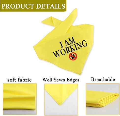 1 Piece Service Dog I Am Working Dog Bandana Dot Not Pet Working Dog Bandana Service Dog Scarf (Am Working D) in Saudi Arabia