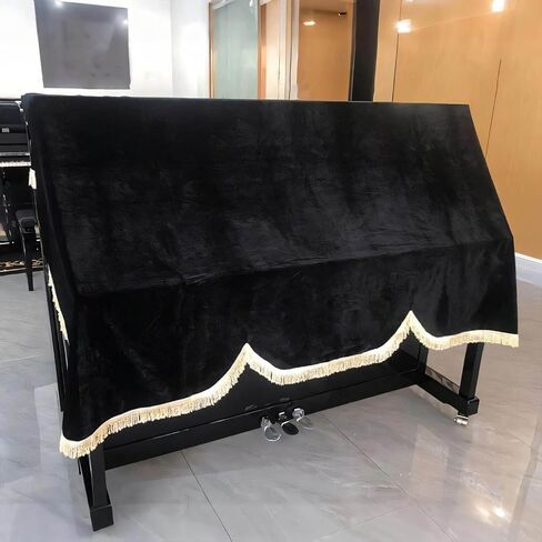 لوحات مفاتيح البيانو 88 مفتاح ، واقي لوحة مفاتيح الموسيقى ، وغطاء لوحة المفاتيح الممتازة ، غلاف الغبار - ناعم ، وقائي وأنيق للبيانو المستقيم in Kuwait