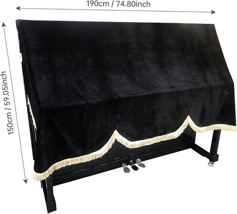 لوحات مفاتيح البيانو 88 مفتاح ، واقي لوحة مفاتيح الموسيقى ، وغطاء لوحة المفاتيح الممتازة ، غلاف الغبار - ناعم ، وقائي وأنيق للبيانو المستقيم in Kuwait