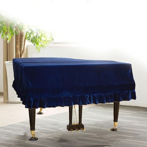 Upright Piano Cover Grand Piano Cover Dust Sheet Moisture-Proof Waterproof Quilted Large Piano Cover (Color : Navy Blue, Size : 190cm~200cm) in Saudi Arabia