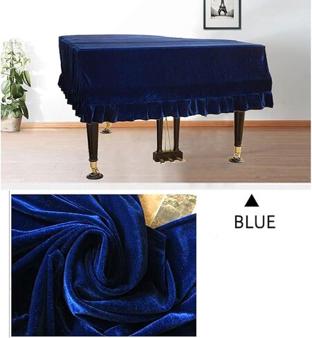 Upright Piano Cover Grand Piano Cover Dust Sheet Moisture-Proof Waterproof Quilted Large Piano Cover (Color : Navy Blue, Size : 190cm~200cm) in Saudi Arabia