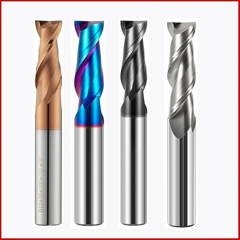 6mm 8mm 10mm Shank 2 Flute End Mill For Aluminum CNC Carbide End Mills Tungsten Machine Cutter Tools Metal Steel Key Face Square Router Bit(HRC55 GT,18X80X18DX150L) in Kuwait