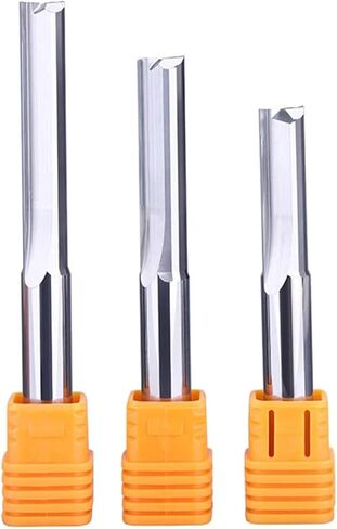10pcs 3.175 4 6mm Shank CNC Engraving Cutters Two Flutes Straight Router Bits for Wood Carbide Endmills Cutting Milling Tools(8x32x60) in Saudi Arabia