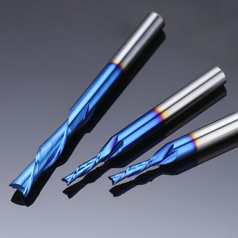 3.175/4/6/8/10/12mm Shank End Mill Down Cut Milling Cutter for Woodworking 2 Flute Carbide Endmill CNC Spiral Router Bits(None Coated,6x6x32) in Saudi Arabia