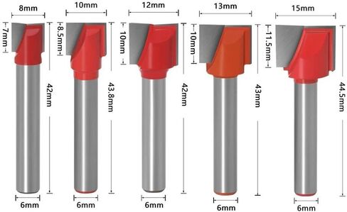 6mm Shank Surface Planing Bottom Cleaning Wood Milling CNC Milling Cutter Wood Router Bit Woodworking Tool 8-32mm(6x22mm) in Saudi Arabia
