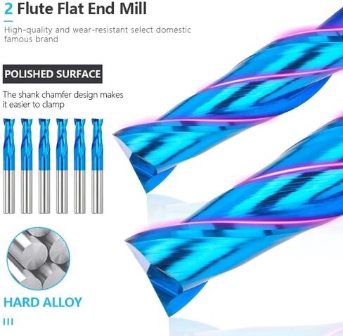 3.175 4 6 8 10 12mm Shank 2 Flute Spiral Milling Cutter CNC Router Bit for Woodworking Carbide End Mill(3.175x2.5x15x38L) in Saudi Arabia