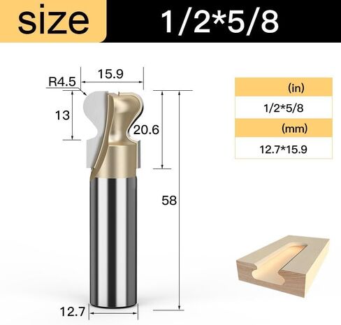 12.7mm Shank Grade Arc Nail Drawer Pull Router Bit Door Handle Slotting Milling Cutter Woodworking Grooving CNC Bits(R00407) in Saudi Arabia