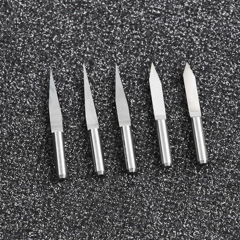 10Pcs 3.175mm Shank V Shape Flat Bottom Carbide PCB Engraving Bits CNC Router Bit 10/15/20/30/45 Degree Milling Cutter Tools in Kuwait