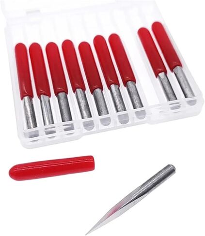 10pcs 3.175mm ملم 3 حافة الهرم نقش بت 3 الوجه بت 10-90 درجات كاربيد طاحونة طحن قطع CNC بت (3.175x30x0.1) in Saudi Arabia
